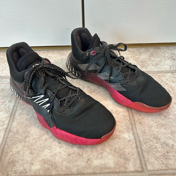 adidas Men’s D.O.N Issue #1 Black/Pink Symbiote Spider Man Sneakers Size 12 - Picture 1 of 10